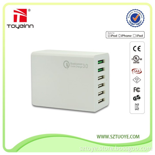 usb type-c adapter 6 Port fast charging Desktop Charger Station